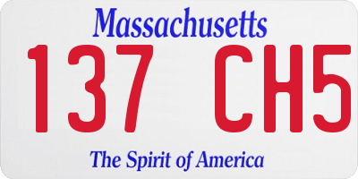 MA license plate 137CH5