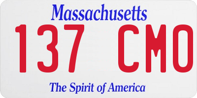 MA license plate 137CM0
