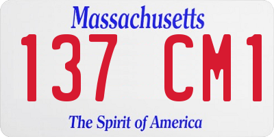 MA license plate 137CM1