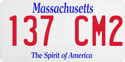 MA license plate 137CM2