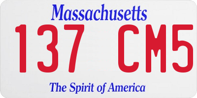 MA license plate 137CM5