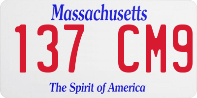 MA license plate 137CM9