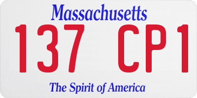 MA license plate 137CP1