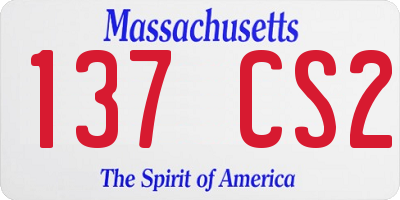 MA license plate 137CS2