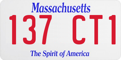 MA license plate 137CT1