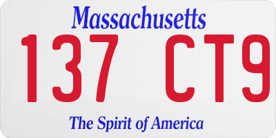 MA license plate 137CT9