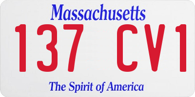 MA license plate 137CV1