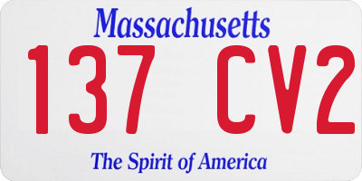 MA license plate 137CV2