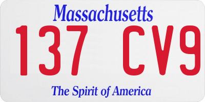 MA license plate 137CV9
