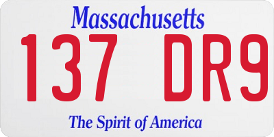 MA license plate 137DR9