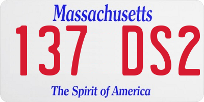 MA license plate 137DS2