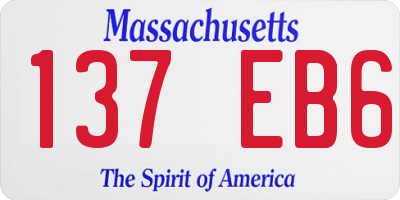 MA license plate 137EB6