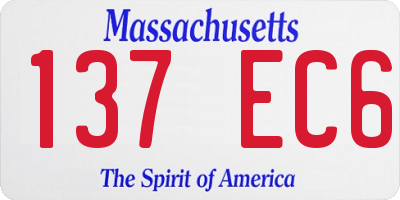 MA license plate 137EC6