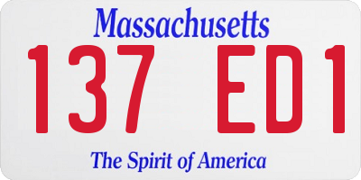 MA license plate 137ED1