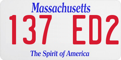 MA license plate 137ED2