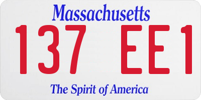 MA license plate 137EE1