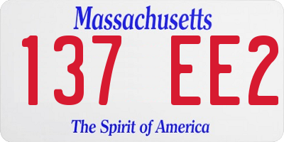 MA license plate 137EE2