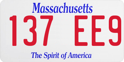MA license plate 137EE9