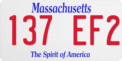 MA license plate 137EF2