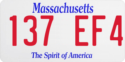 MA license plate 137EF4