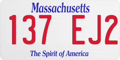 MA license plate 137EJ2