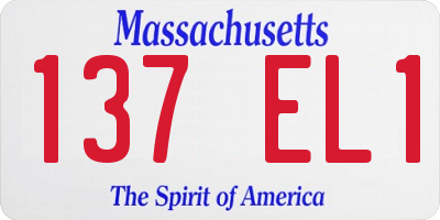 MA license plate 137EL1