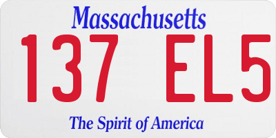 MA license plate 137EL5