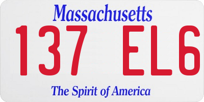 MA license plate 137EL6