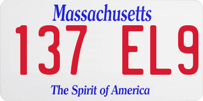 MA license plate 137EL9