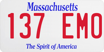 MA license plate 137EM0