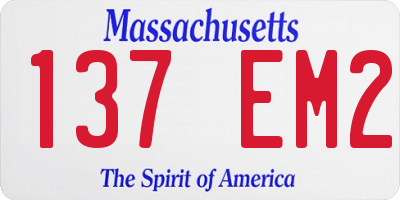 MA license plate 137EM2