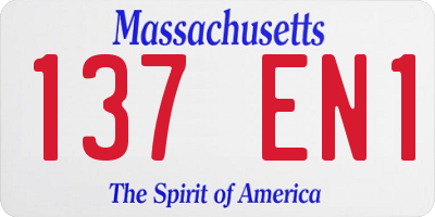 MA license plate 137EN1