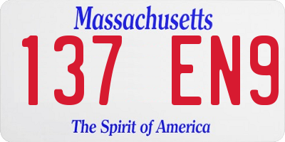 MA license plate 137EN9