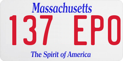 MA license plate 137EP0