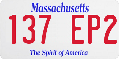 MA license plate 137EP2