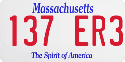 MA license plate 137ER3