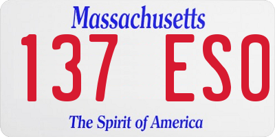 MA license plate 137ES0