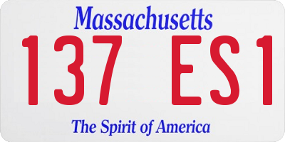 MA license plate 137ES1