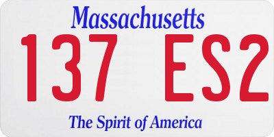 MA license plate 137ES2