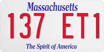 MA license plate 137ET1