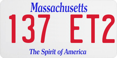MA license plate 137ET2