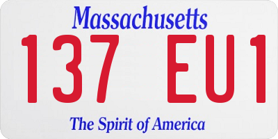 MA license plate 137EU1