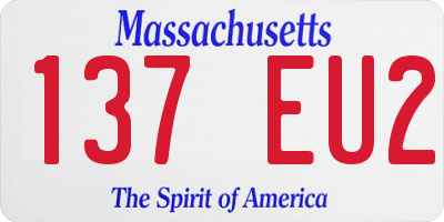 MA license plate 137EU2