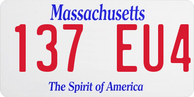 MA license plate 137EU4