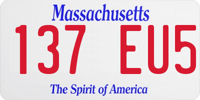 MA license plate 137EU5
