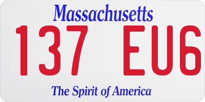 MA license plate 137EU6