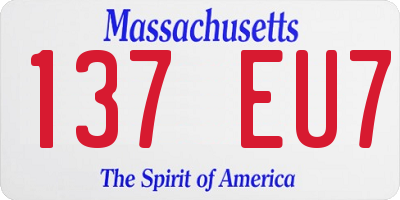 MA license plate 137EU7