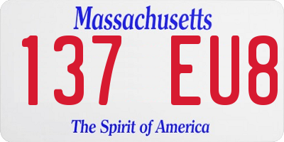 MA license plate 137EU8