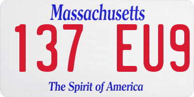 MA license plate 137EU9