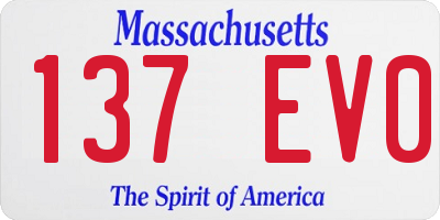 MA license plate 137EV0